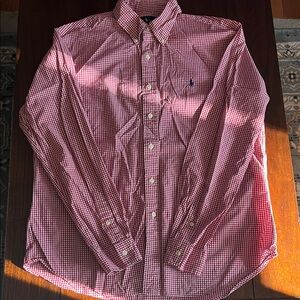Ralph Lauren Red Gingham Button Down Shirt